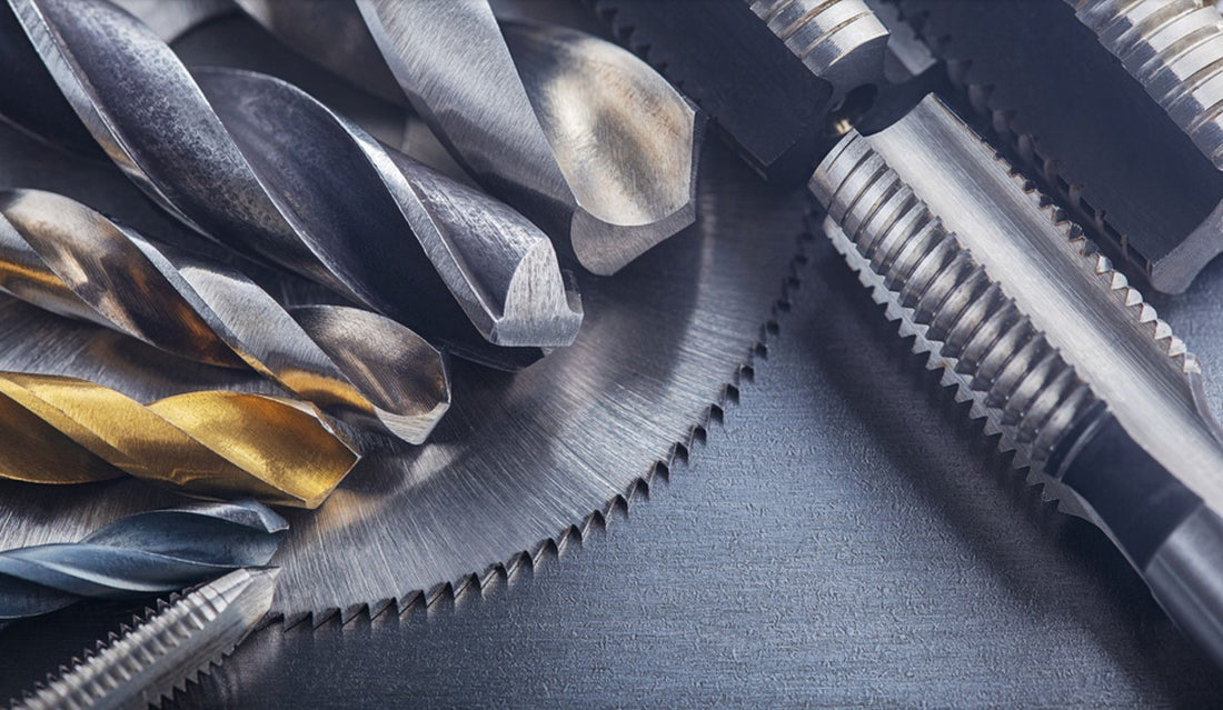 drill bits and taps on cutting wheel