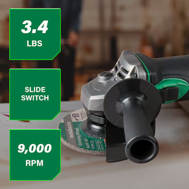 Metabo HPT 4.5-in 18-volt 18 Sliding Switch Cordless Angle grinder