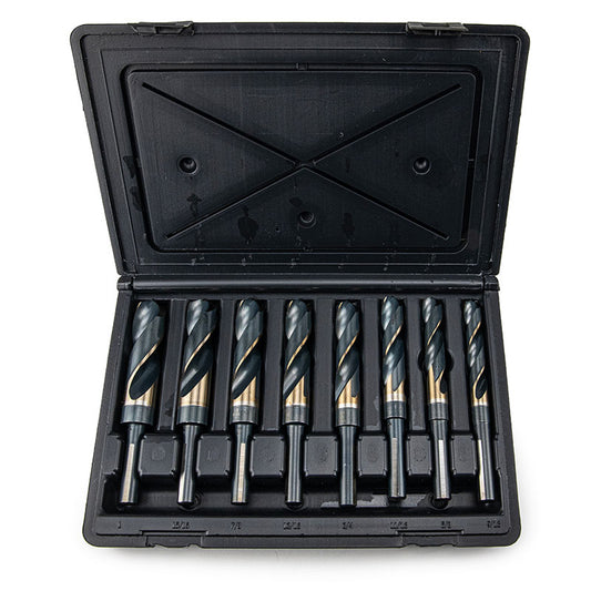 8PC CLE-LINE DRILL BIT SET 9/16-1" X 16th Round Shank