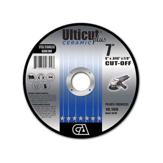 ULTICUT CERAMIC 7" x 0.040 x 7/8" CUT-OFF WHEEL