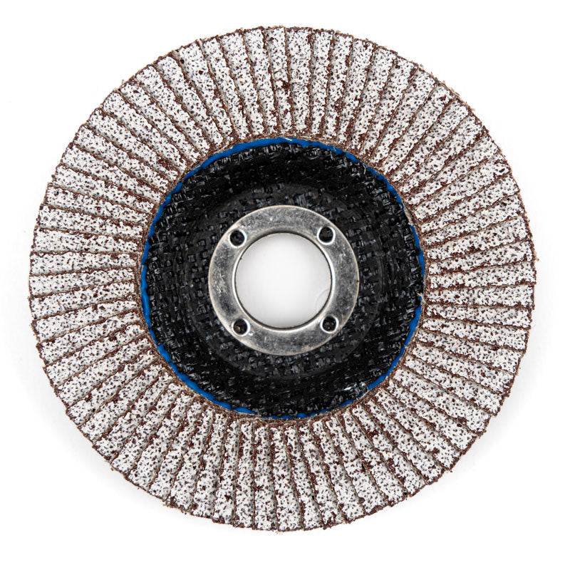 Wrenna Abrasives® 4-1/2" X 7/8" High Density Flap Disc Type 27 Aluminum