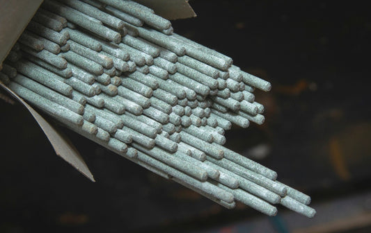 Stick welding electrodes sticking out of box