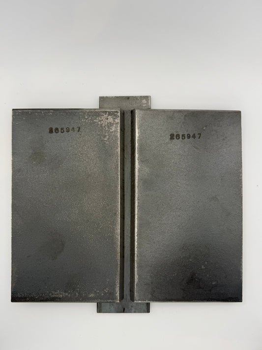 3/8" Welder Certification Test Plate for AWS D-1.1 Limited-Thickness Qualification with 1/4" x 2" x 8" Backing Strip. Fully-Assembled with 1/4" Landing Gap and 45 Degree Bevel